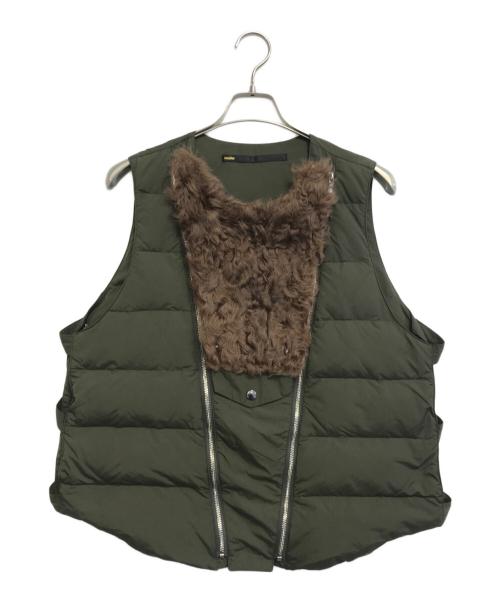 muller of yoshiokubo（ミュラーオブヨシオクボ）muller of yoshiokubo (ミュラーオブヨシオクボ) レイヤードコート オリーブ サイズ:36の古着・服飾アイテム