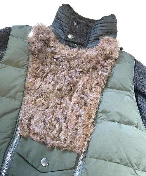 muller of yoshiokubo（ミュラーオブヨシオクボ）muller of yoshiokubo (ミュラーオブヨシオクボ) レイヤードコート オリーブ サイズ:36の古着・服飾アイテム