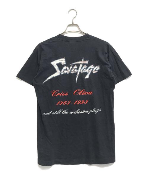 バンドTシャツ（バンドTシャツ）バンドTシャツ (バンドTシャツ) SAVATAGE(サヴァタージ) バンドTシャツ ブラック サイズ:Lの古着・服飾アイテム