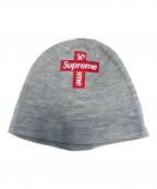 SUPREME×New Eraシュプリーム×ニューエラ）の古着「Cross Box Logo Beanie」｜グレー