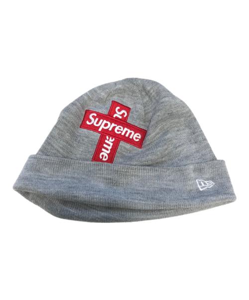 SUPREME（シュプリーム）SUPREME (シュプリーム) New Era (ニューエラ) Cross Box Logo Beanie グレー サイズ:表記なしの古着・服飾アイテム