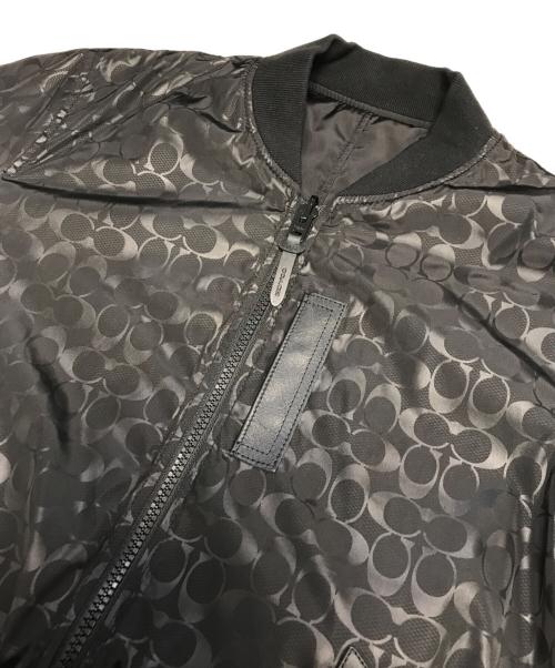 COACH（コーチ）COACH (コーチ) シグネチャー リバーシブル MA-1 ジャケット ブラック サイズ:表記なしの古着・服飾アイテム