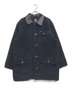 CHAPS RALPH LAURENチャップス ラルフローレン）の古着「襟レザーコーデュロイジャケット」｜ブラック