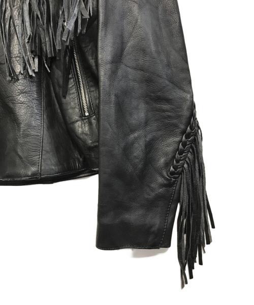 DIAMOND（ダイアモンドサプライ）DIAMOND (ダイアモンドサプライ) フリンジレザージャケット ブラック サイズ:20の古着・服飾アイテム
