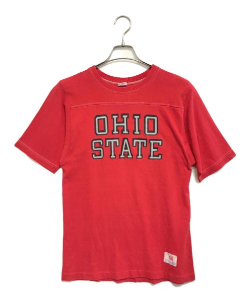 Champion（チャンピオン）Champion (チャンピオン) フットボールTシャツ レッド サイズ:MEDIUMの古着・服飾アイテム