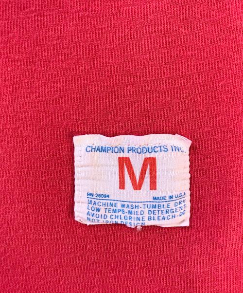 Champion（チャンピオン）Champion (チャンピオン) フットボールTシャツ レッド サイズ:MEDIUMの古着・服飾アイテム