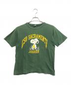 アニメTシャツアニメTシャツ）の古着「80s peanuts(ピーナッツ)Tシャツ」｜グリーン