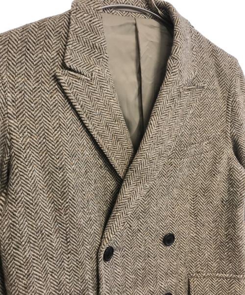 UNUSED（アンユーズド）UNUSED (アンユーズド) ツイードヘリンボーンウール2Bダブルジャケット ブラウン サイズ:2の古着・服飾アイテム