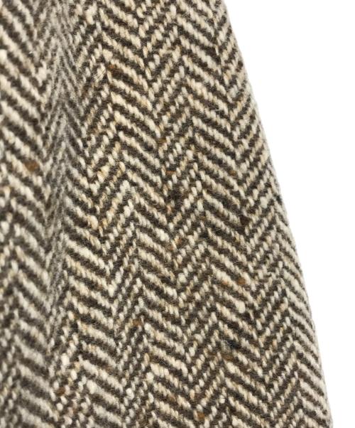 UNUSED（アンユーズド）UNUSED (アンユーズド) ツイードヘリンボーンウール2Bダブルジャケット ブラウン サイズ:2の古着・服飾アイテム