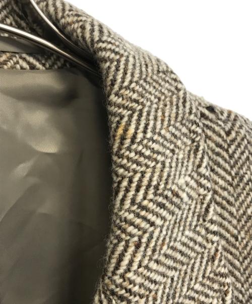 UNUSED（アンユーズド）UNUSED (アンユーズド) ツイードヘリンボーンウール2Bダブルジャケット ブラウン サイズ:2の古着・服飾アイテム