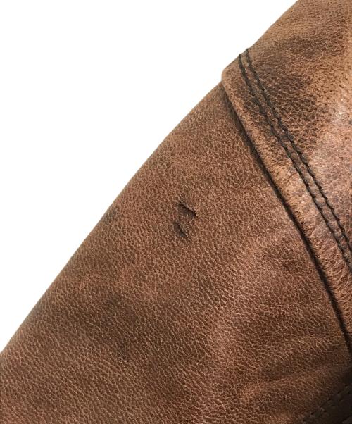 BALMAIN（バルマン）BALMAIN (バルマン) レザージャケット ベージュ サイズ:Lの古着・服飾アイテム