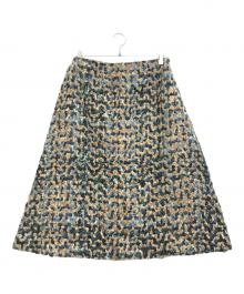 Maison Margiela（メゾンマルジェラ）の古着「ウールカシミヤ切替スカート」｜マルチカラー