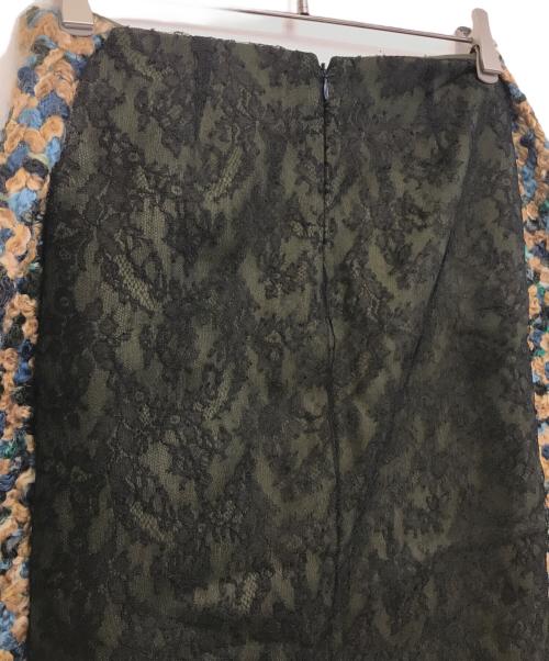 Maison Margiela（メゾンマルジェラ）Maison Margiela (メゾンマルジェラ) ウールカシミヤ切替スカート マルチカラー サイズ:40 未使用品の古着・服飾アイテム