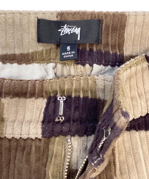 stussy（ステューシー）stussy (ステューシー) 総柄コーデュロイパンツ ブラウン サイズ:3の古着・服飾アイテム