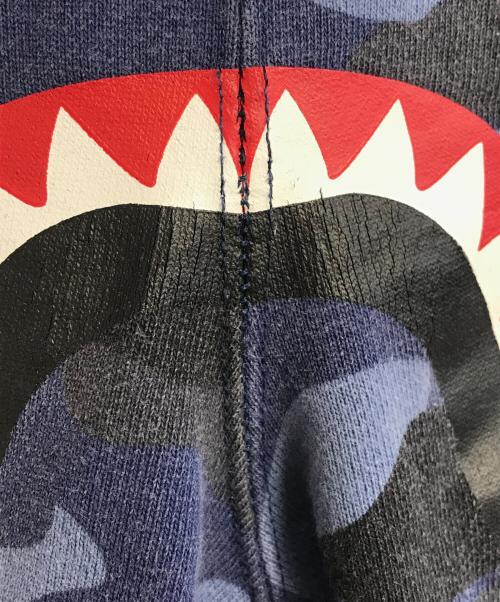 A BATHING APE（アベイシングエイプ）A BATHING APE (ア ベイシング エイプ) クレイジー カモ シャーク スウェットショーツ オレンジ サイズ:Sの古着・服飾アイテム