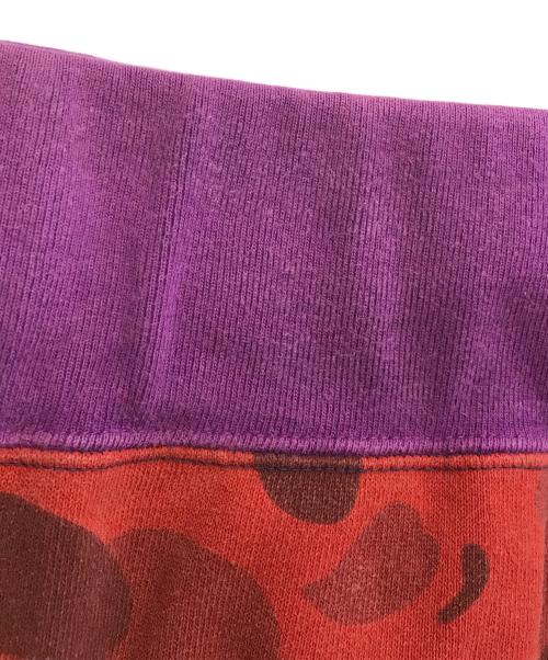 A BATHING APE（アベイシングエイプ）A BATHING APE (ア ベイシング エイプ) クレイジー カモ シャーク スウェットショーツ オレンジ サイズ:Sの古着・服飾アイテム