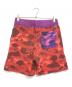 A BATHING APE (ア ベイシング エイプ) クレイジー カモ シャーク スウェットショーツ オレンジ サイズ:S：9000円