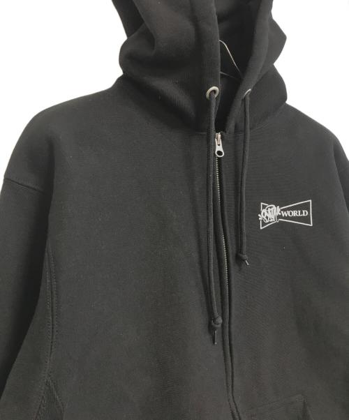 WASTED YOUTH（ウェイステッドユース）WASTED YOUTH (ウエステッド ユース) SYNA WORLD (シナワールド) ジップパーカー ブラック サイズ:MEDIUMの古着・服飾アイテム
