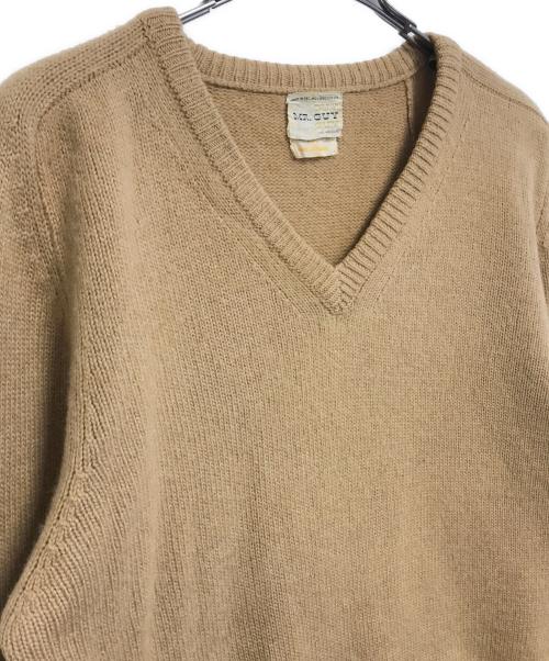 MR.GUY（ミスターガイ）MR.GUY (ミスターガイ) Vネックニット ブラウン サイズ:44の古着・服飾アイテム