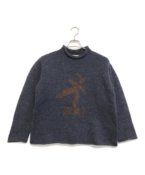 HAI SPORTING GEAR（ハイスポーツギア）HAI SPORTING GEAR (ハイスポーツギア) ロールネックニット ネイビー サイズ:Ｍの古着・服飾アイテム
