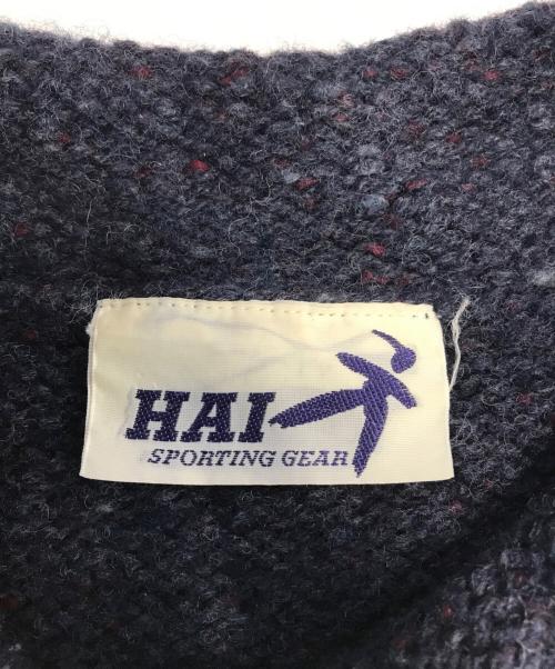 HAI SPORTING GEAR（ハイスポーツギア）HAI SPORTING GEAR (ハイスポーツギア) ロールネックニット ネイビー サイズ:Ｍの古着・服飾アイテム