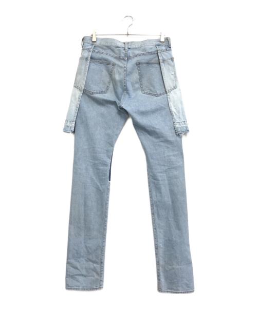 MIHARA YASUHIRO（ミハラヤスヒロ）MIHARA YASUHIRO (ミハラヤスヒロ) ドッキングレイヤード デニムパンツ インディゴ サイズ:46の古着・服飾アイテム