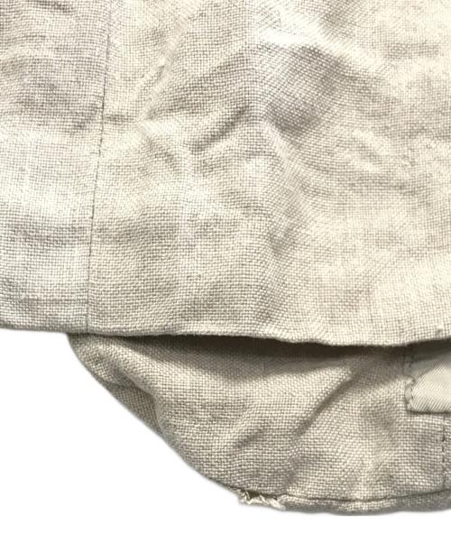 COMME des GARCONS HOMME PLUS（コムデギャルソンオムプリュス）COMME des GARCONS HOMME PLUS (コムデギャルソンオムプリュス) リネンテーラードジャケット ベージュ サイズ:Sの古着・服飾アイテム