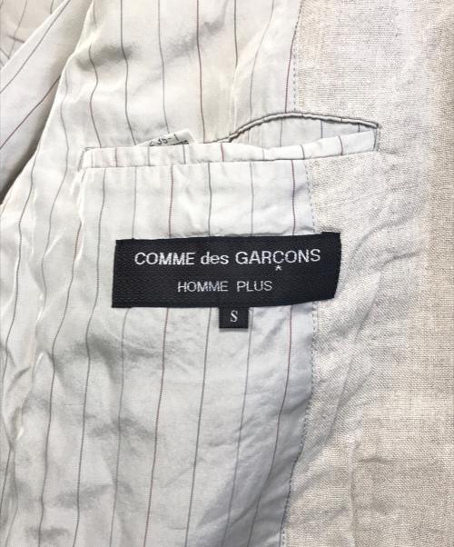 COMME des GARCONS HOMME PLUS（コムデギャルソンオムプリュス）COMME des GARCONS HOMME PLUS (コムデギャルソンオムプリュス) リネンテーラードジャケット ベージュ サイズ:Sの古着・服飾アイテム