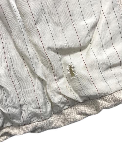 COMME des GARCONS HOMME PLUS（コムデギャルソンオムプリュス）COMME des GARCONS HOMME PLUS (コムデギャルソンオムプリュス) リネンテーラードジャケット ベージュ サイズ:Sの古着・服飾アイテム