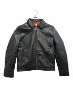 NUDIE JEANSヌーディー・ジーンズ）の古着「eddy leather jacket」｜ブラック