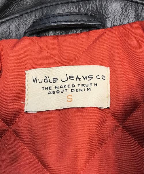 NUDIE JEANS（ヌーディー・ジーンズ）NUDIE JEANS (ヌーディー・ジーンズ) eddy leather jacket ブラック サイズ:Sの古着・服飾アイテム