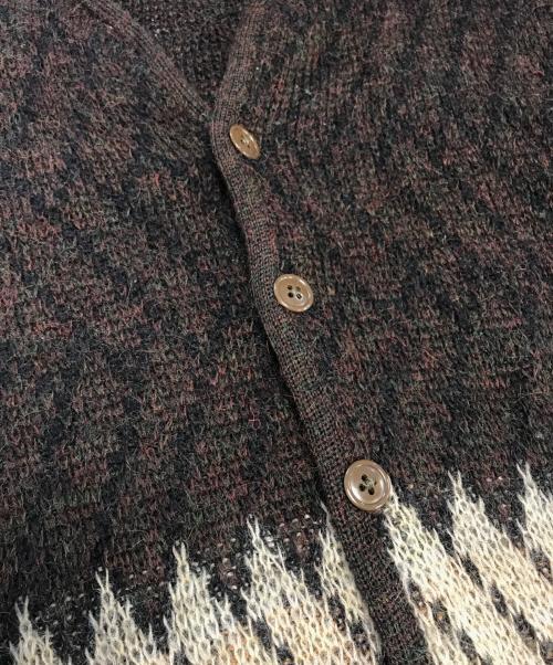 VINTAGE（ヴィンテージ）VINTAGE (ヴィンテージ) モヘアカーディガン ブラウン サイズ:Mの古着・服飾アイテム