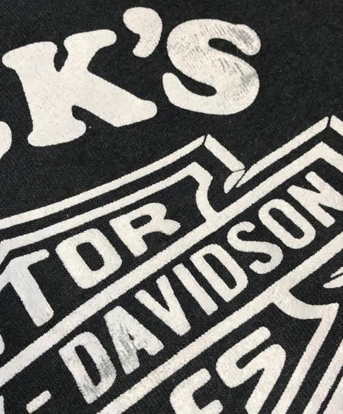 HARLEY-DAVIDSON（ハーレーダビッドソン）HARLEY-DAVIDSON (ハーレーダビッドソン) 袖プリントラグランパーカー ブラック サイズ:Sの古着・服飾アイテム