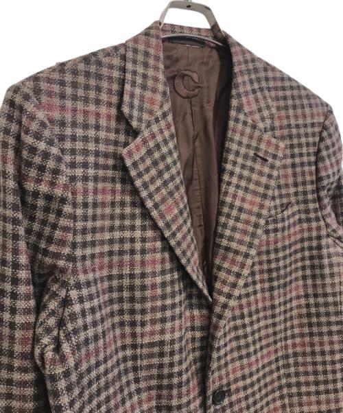 CARUSO（カルーゾ）CARUSO (カルーゾ) 3Bツイードテーラードジャケット ブラウン サイズ:50/8Rの古着・服飾アイテム