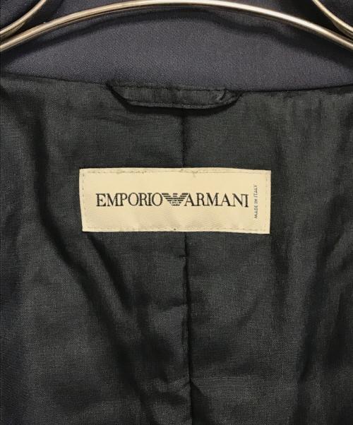 EMPORIO ARMANI（エンポリオ アルマーニ）EMPORIO ARMANI (エンポリオアルマーニ) スタンドカラージャケット ネイビー サイズ:50の古着・服飾アイテム