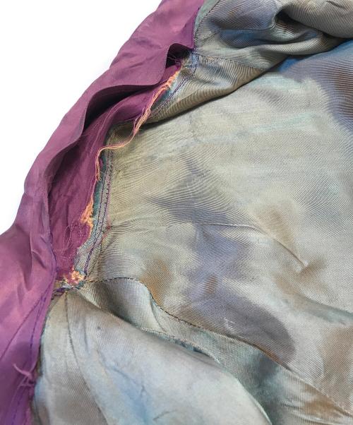 VINTAGE（ヴィンテージ）VINTAGE (ヴィンテージ) 襟付きサテンスタジャン パープル サイズ:表記なしの古着・服飾アイテム