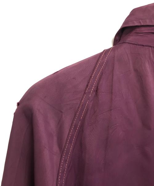 VINTAGE（ヴィンテージ）VINTAGE (ヴィンテージ) 襟付きサテンスタジャン パープル サイズ:表記なしの古着・服飾アイテム