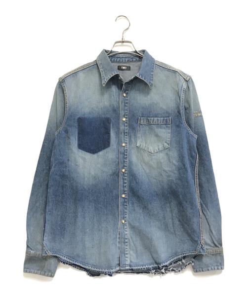 TMT（ティーエムティー）TMT (ティーエムティー) デニムシャツ インディゴ サイズ:Lの古着・服飾アイテム