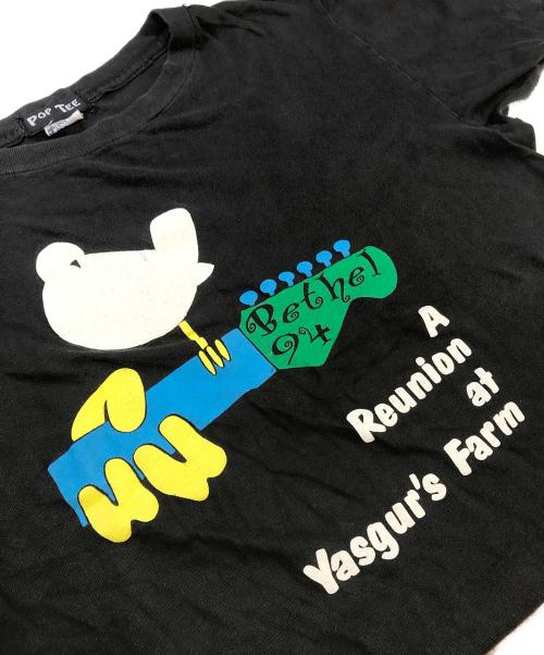 バンドTシャツ（バンドTシャツ）バンドTシャツ (バンドTシャツ) 90s WOODSTOCK(ウッドストック) バンドTシャツ ブラック サイズ:表記なしの古着・服飾アイテム