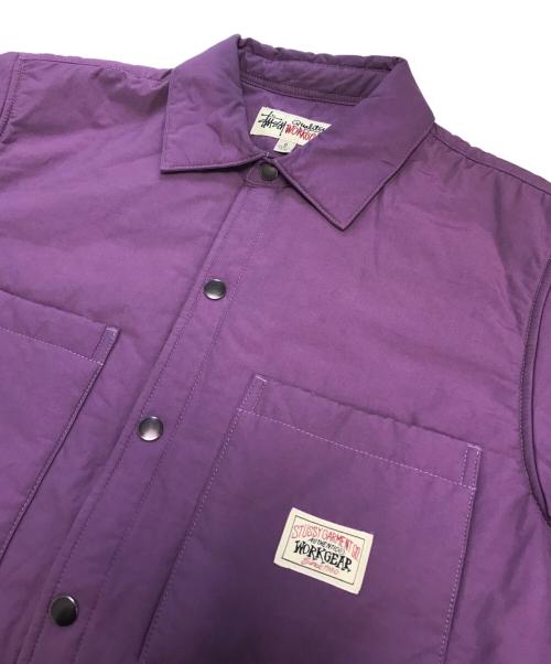 stussy（ステューシー）stussy (ステューシー) Padded Tech Over Shirt パープル サイズ:Sの古着・服飾アイテム