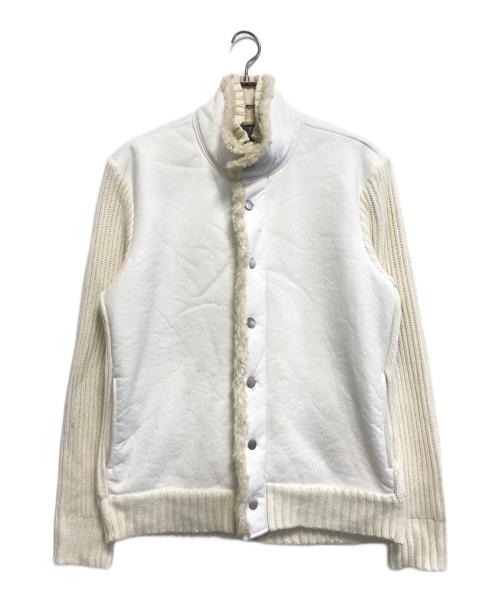 ARMANI EXCHANGE（アルマーニ エクスチェンジ）ARMANI EXCHANGE (アルマーニ エクスチェンジ) レイヤードニットジャケット ベージュ サイズ:Lの古着・服飾アイテム