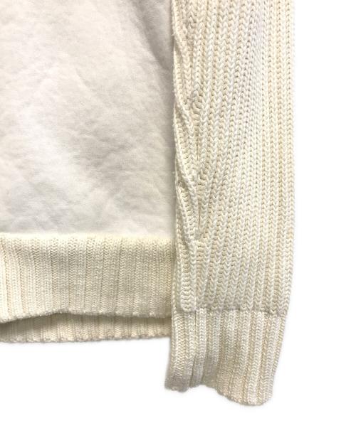 ARMANI EXCHANGE（アルマーニ エクスチェンジ）ARMANI EXCHANGE (アルマーニ エクスチェンジ) レイヤードニットジャケット ベージュ サイズ:Lの古着・服飾アイテム