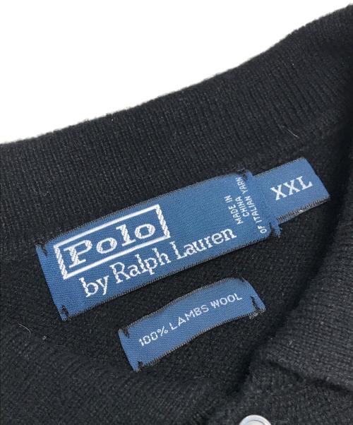 POLO RALPH LAUREN（ポロ・ラルフローレン）POLO RALPH LAUREN (ポロ・ラルフローレン) ニットポロシャツ ブラック サイズ:XXLの古着・服飾アイテム