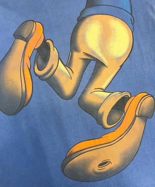 キャラクターTシャツ（キャラクターTシャツ）キャラクターTシャツ (キャラクターTシャツ) 90s DISNEY(ディズニー) キャラクターTシャツ ブルー サイズ:Mの古着・服飾アイテム
