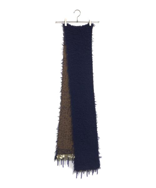 NAMACHEKO（ナマチェコ）NAMACHEKO (ナマチェコ) THORNHAM SCARF ネイビー サイズ:表記なしの古着・服飾アイテム