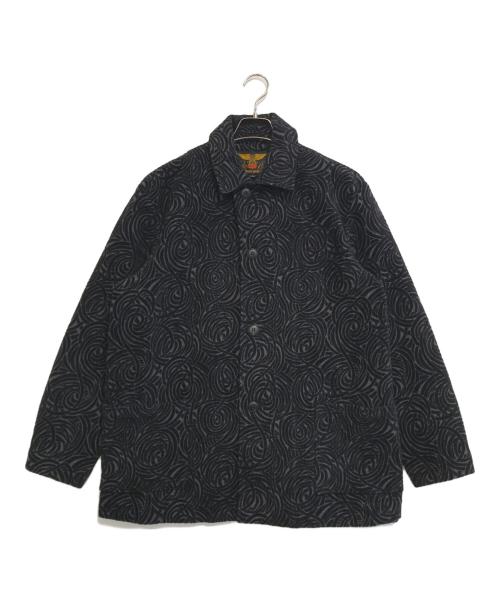 CALEE（キャリー）CALEE (キャリー) 総柄ジャケット ブラック サイズ:LARGEの古着・服飾アイテム