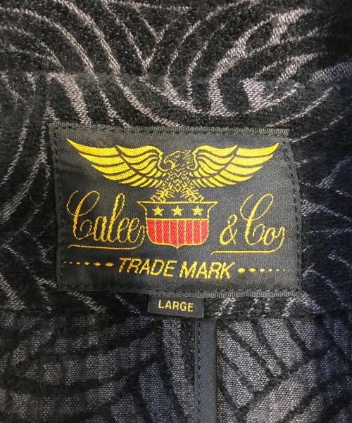 CALEE（キャリー）CALEE (キャリー) 総柄ジャケット ブラック サイズ:LARGEの古着・服飾アイテム
