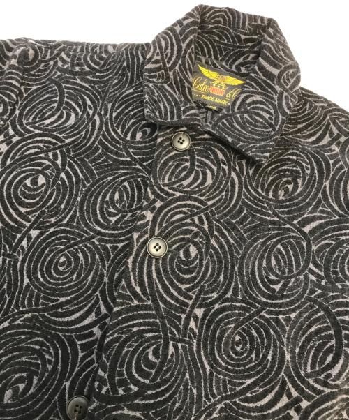CALEE（キャリー）CALEE (キャリー) 総柄ジャケット ブラック サイズ:LARGEの古着・服飾アイテム