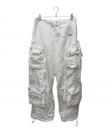 GS THE ULTIMATE EXPERIENCE（ジーエス ジ アルティメイト エクスペリエンス）の古着「テープカーゴパンツ」｜ホワイト