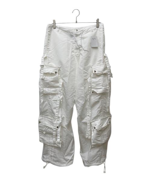 GS THE ULTIMATE EXPERIENCE（ジーエス ジ アルティメイト エクスペリエンス）GS THE ULTIMATE EXPERIENCE (ジーエス ジ アルティメイト エクスペリエンス) テープカーゴパンツ ホワイト サイズ:М 未使用品の古着・服飾アイテム